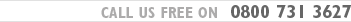 Call us free on 0800 731 3627